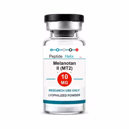 Melanotan II (MT2) 10 MG PeptideHelix.ca clear 3 mL vial