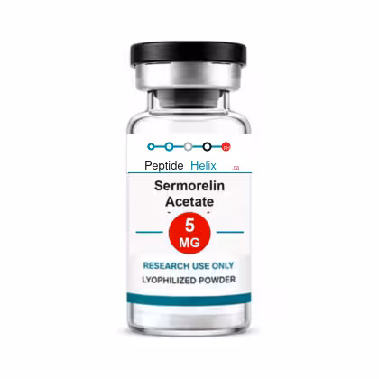 Sermorelin Acetate 5 MG PeptideHelix.ca clear 3 mL vial